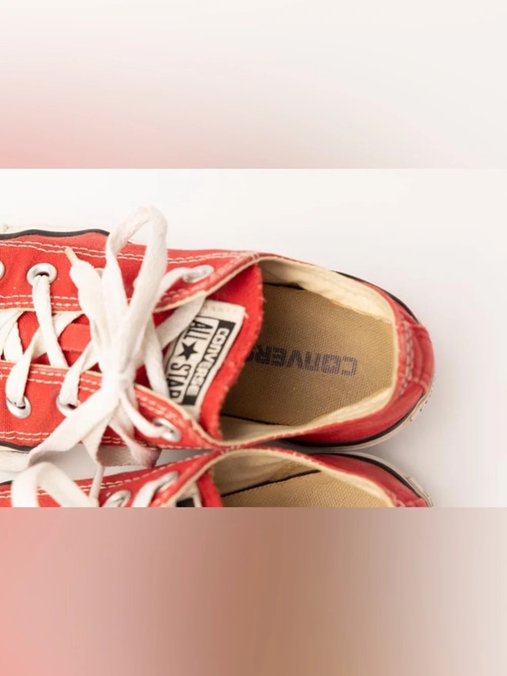 Converse Red Canvas Low-Top Sneakers - All Star